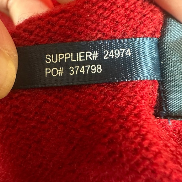 Polo Ralph Lauren Lambswool V-Neck Sweater Classic Preppy Classic Red M - Picture 6 of 7